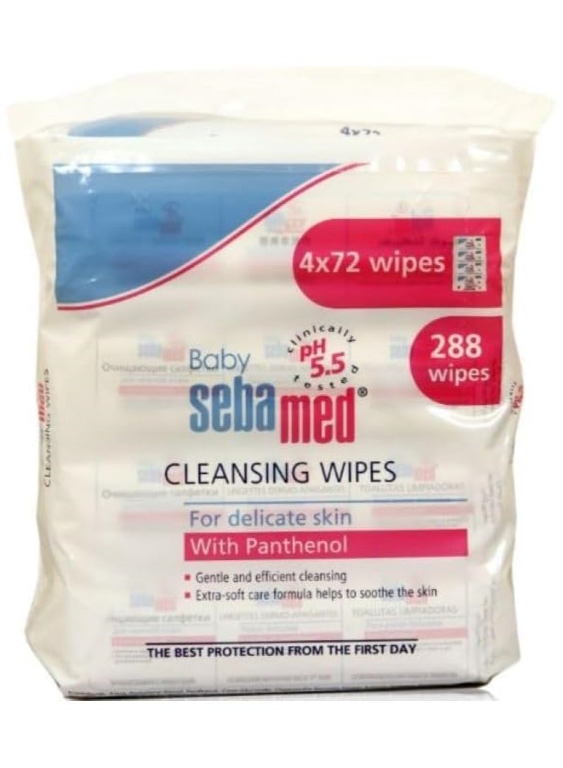Sebamed Baby Cleansing Wet Wipes With Panthenol 288 Pieces Pack